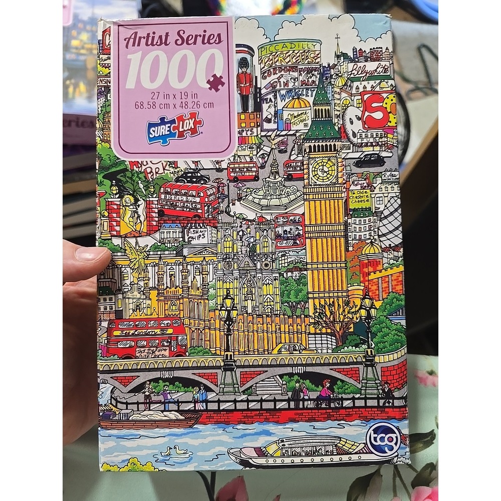 Sure Lox - Artist Series - 1000 Piece Puzzle - "Touchdown in London Town" - NIB